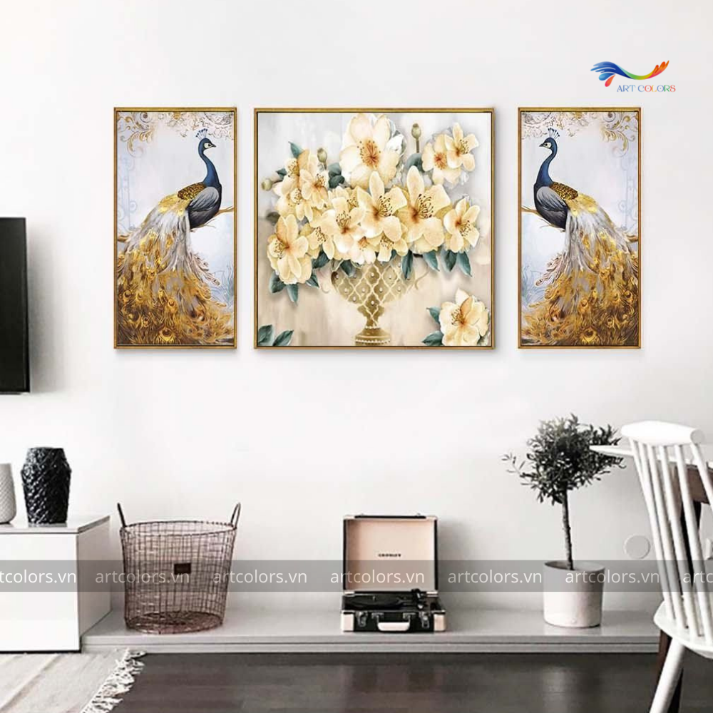 Tranh Tráng Gương Khổng Tước – KT004