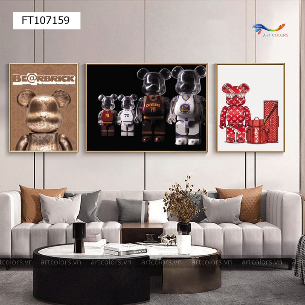 Tranh Tráng Gương Gấu BearBrick – BB019