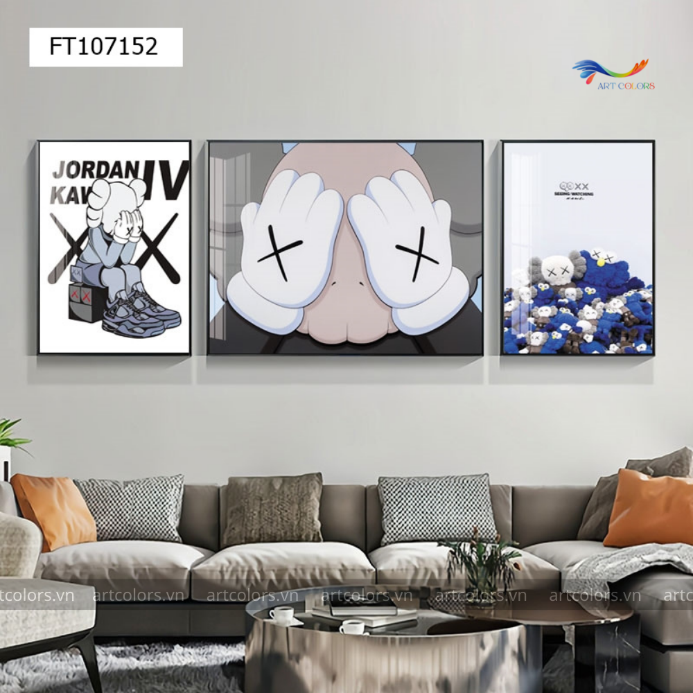 Tranh Tráng Gương Gấu KAWS – KW027