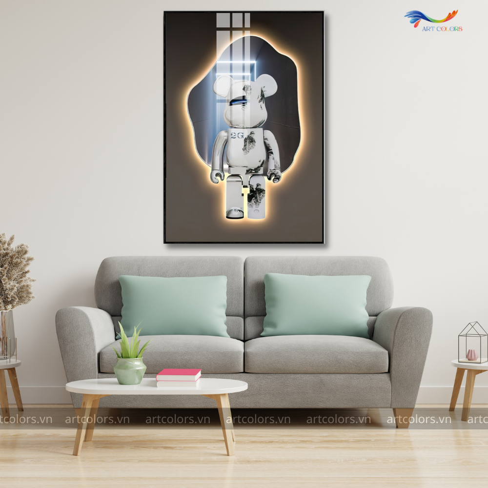 Tranh Tráng Gương Gấu BearBrick – BB008