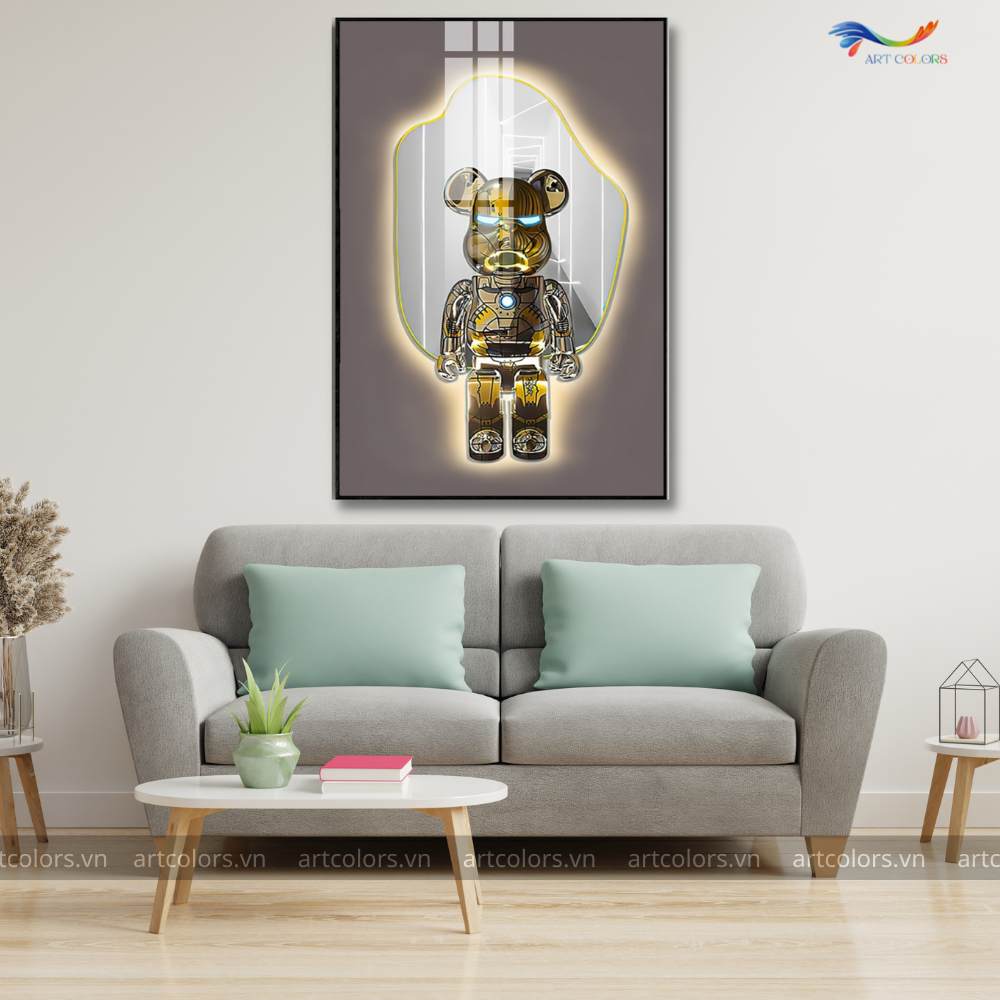 Tranh Tráng Gương Gấu BearBrick – BB007