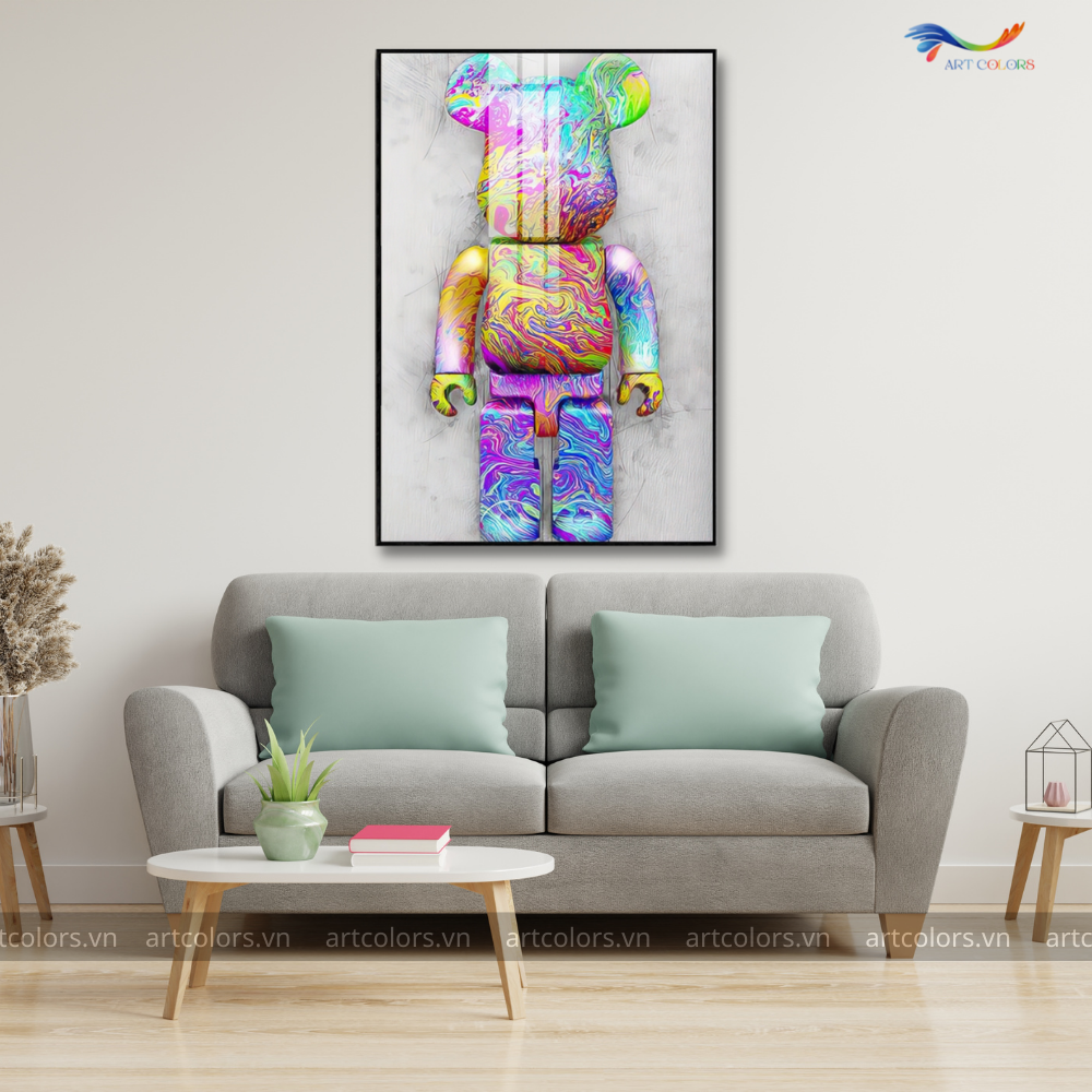 Tranh Tráng Gương Gấu BearBrick – BB005