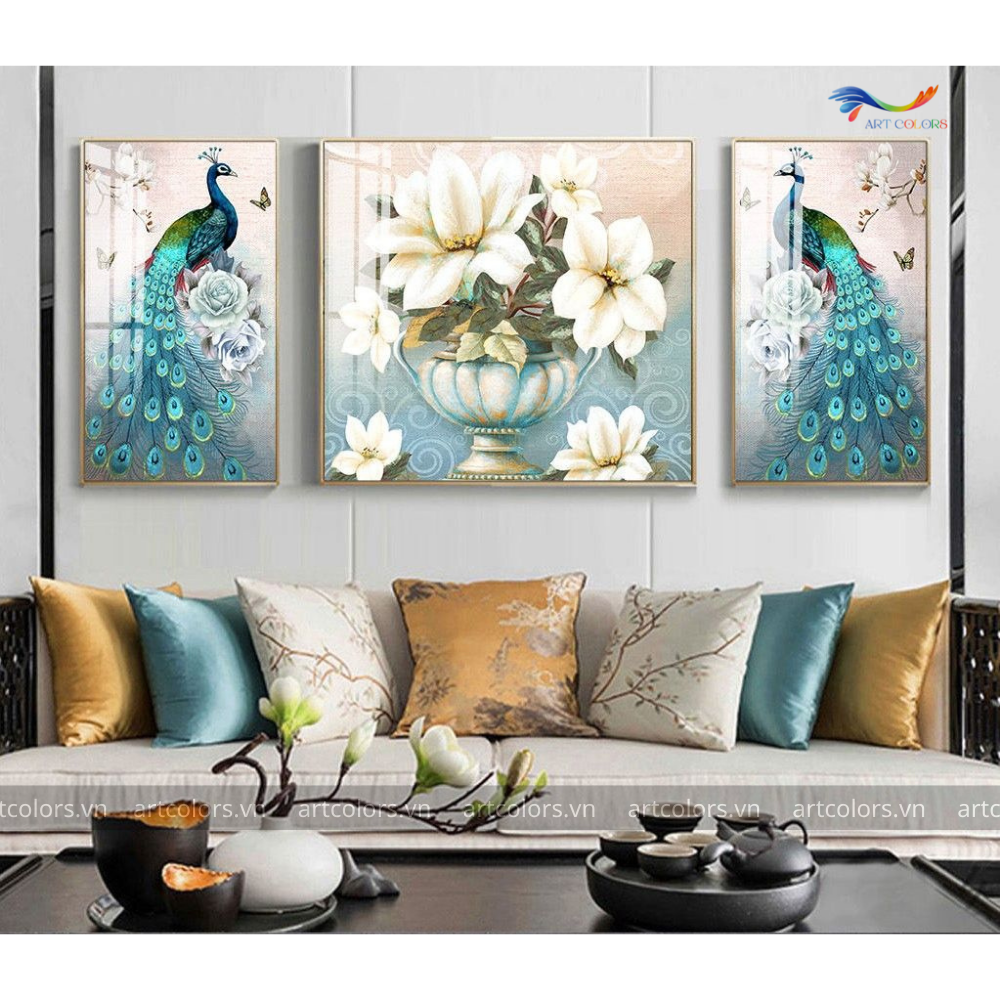 Tranh Tráng Gương Khổng Tước – KT011