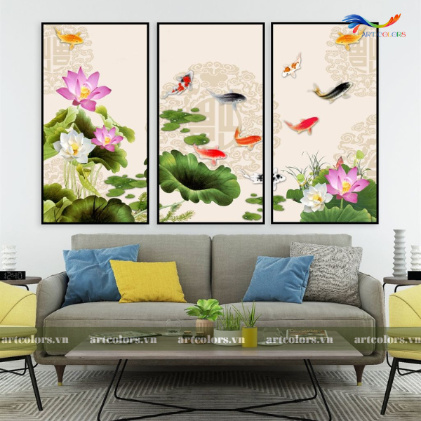 Tranh Tráng Gương Hoa Sen - HS011