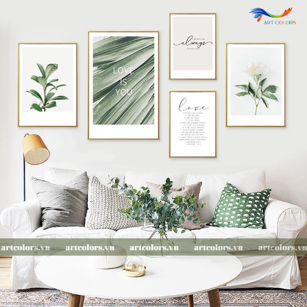 Tranh Tráng Gương Lá Cây - LC005