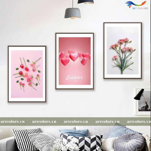Tranh Tráng Gương Chủ Đề Hoa - H005