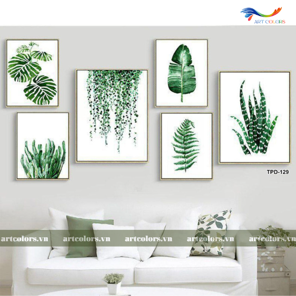 Tranh Tráng Gương Lá Cây - LC006