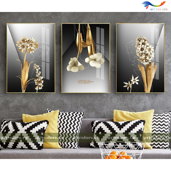 Tranh Tráng Gương Chủ Đề Hoa - H013