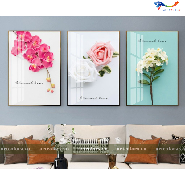 Tranh Tráng Gương Chủ Đề Hoa - H011