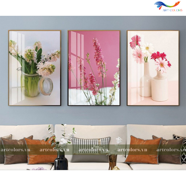 Tranh Tráng Gương Chủ Đề Hoa - H019