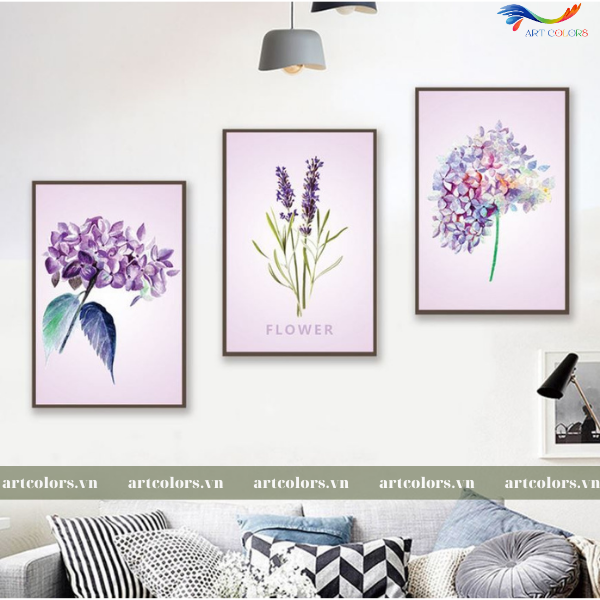 Tranh Tráng Gương Chủ Đề Hoa - H004