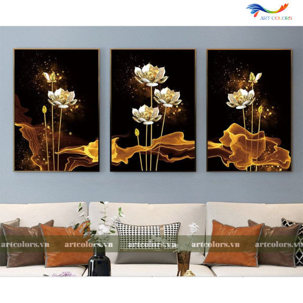 Tranh Tráng Gương Hoa Sen - HS010