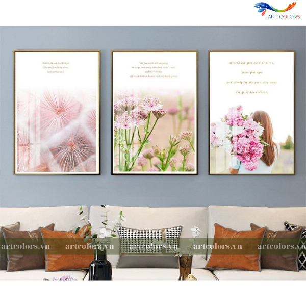 Tranh Tráng Gương Chủ Đề Hoa - H030