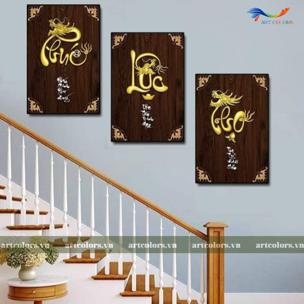 Tranh Tráng Gương Phúc Lộc Thọ - PLT004