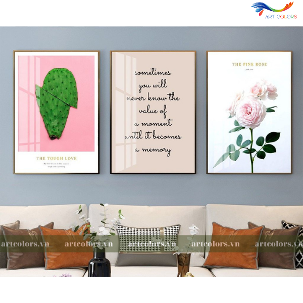 Tranh Tráng Gương Chủ Đề Hoa - H037