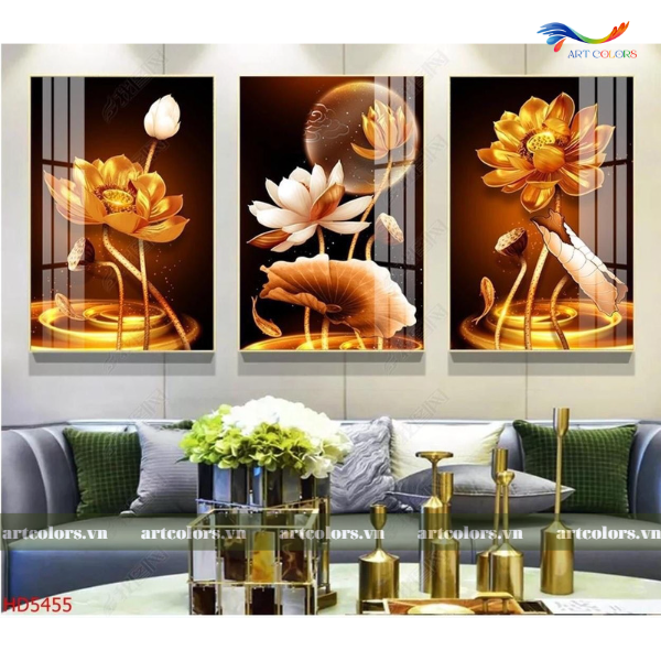 Tranh Tráng Gương Hoa Sen - HS009