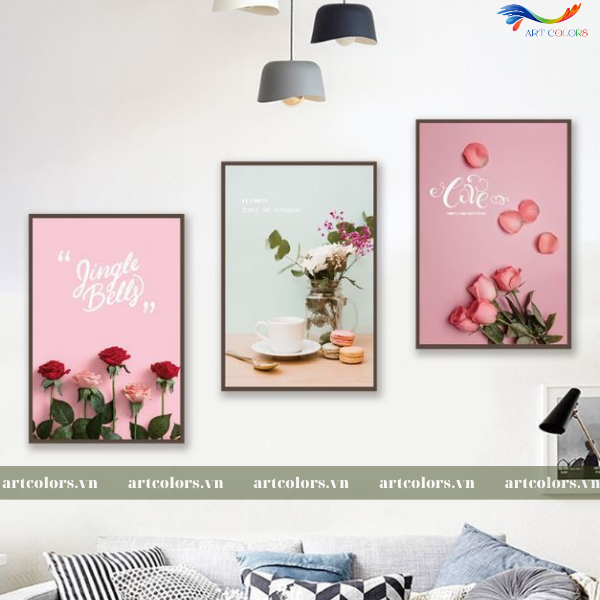 Tranh Tráng Gương Chủ Đề Hoa - H008