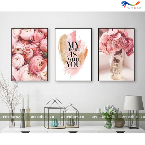 Tranh Tráng Gương Chủ Đề Hoa - H007