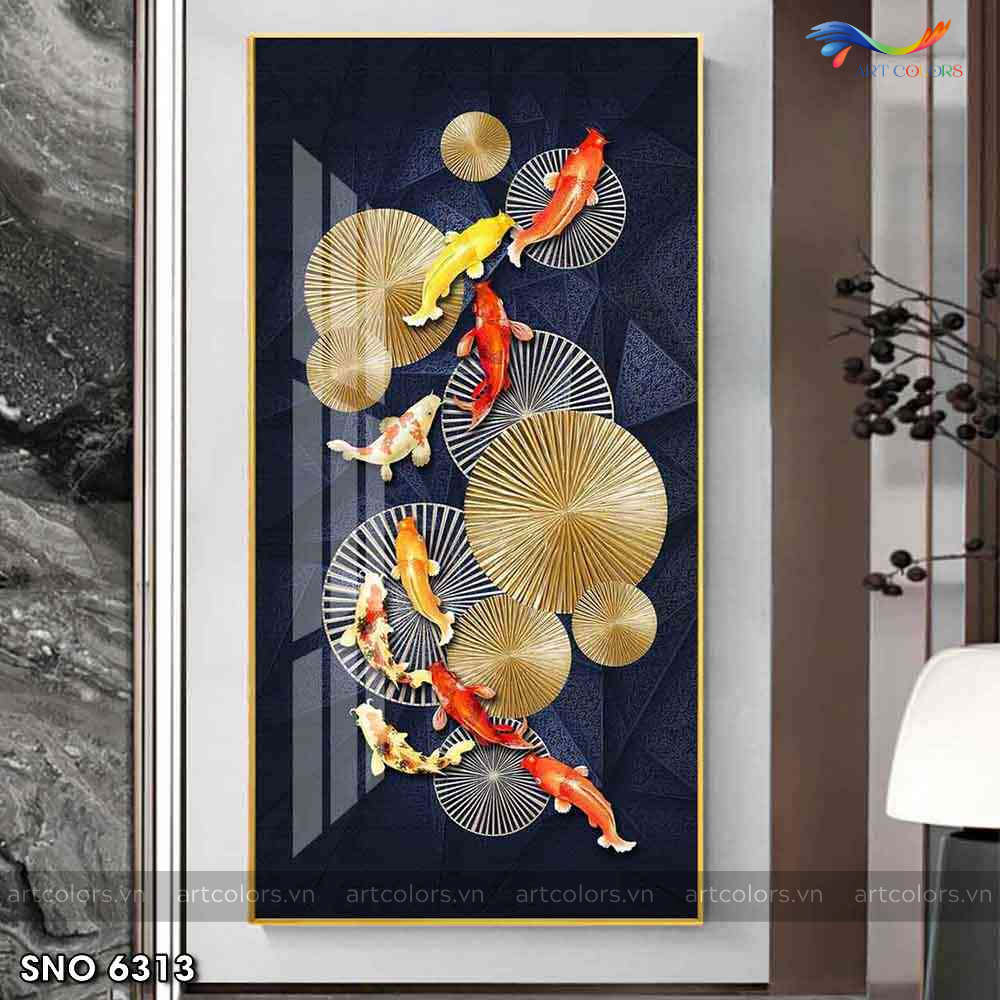 Tranh Tráng Gương Cửu Ngư Quần Hội - CN7