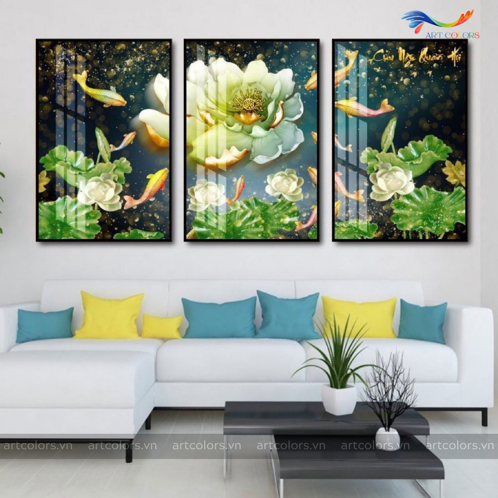 Tranh Tráng Gương Cửu Ngư Quần Hội - CN23
