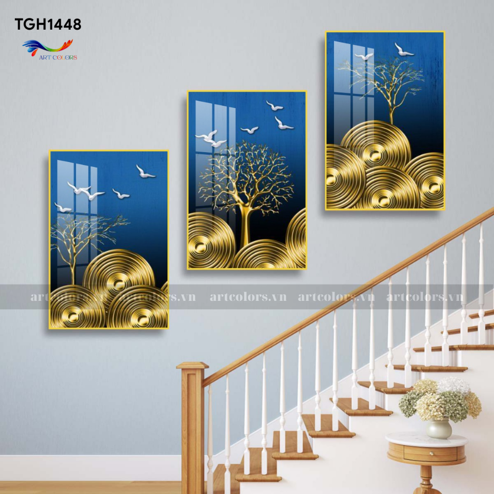 Tranh Tráng Gương Trang Trí Cầu Thang - CT14