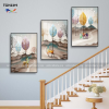 Tranh Tráng Gương Trang Trí Cầu Thang - CT11