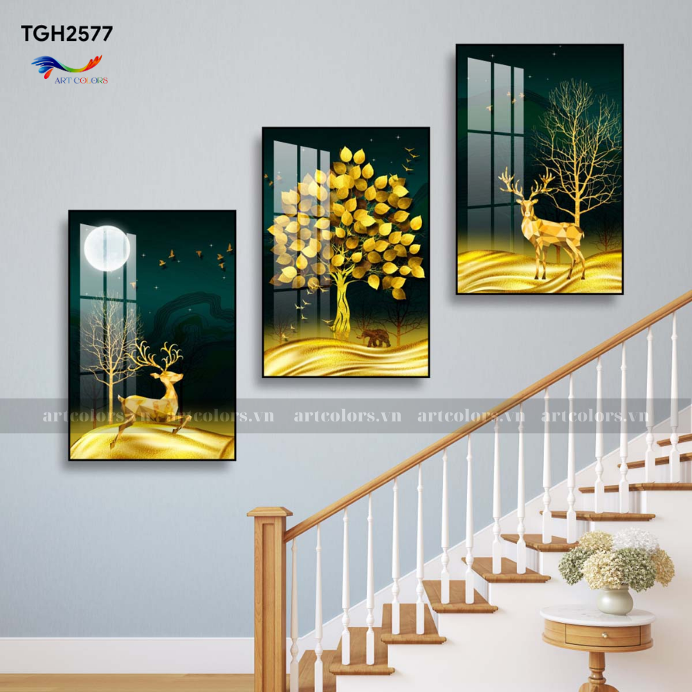 Tranh Tráng Gương Trang Trí Cầu Thang - CT8