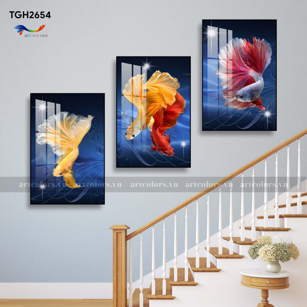 Tranh Tráng Gương Trang Trí Cầu Thang - CT7