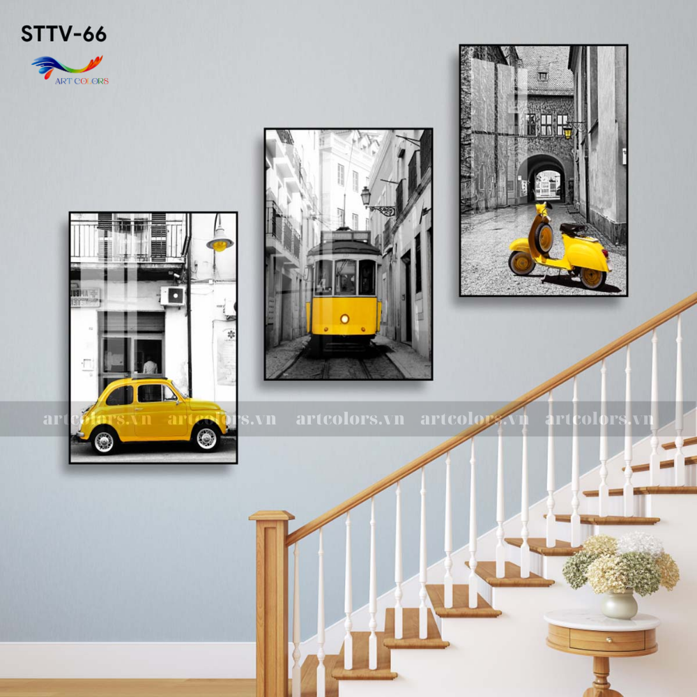 Tranh Tráng Gương Trang Trí Cầu Thang - CT22