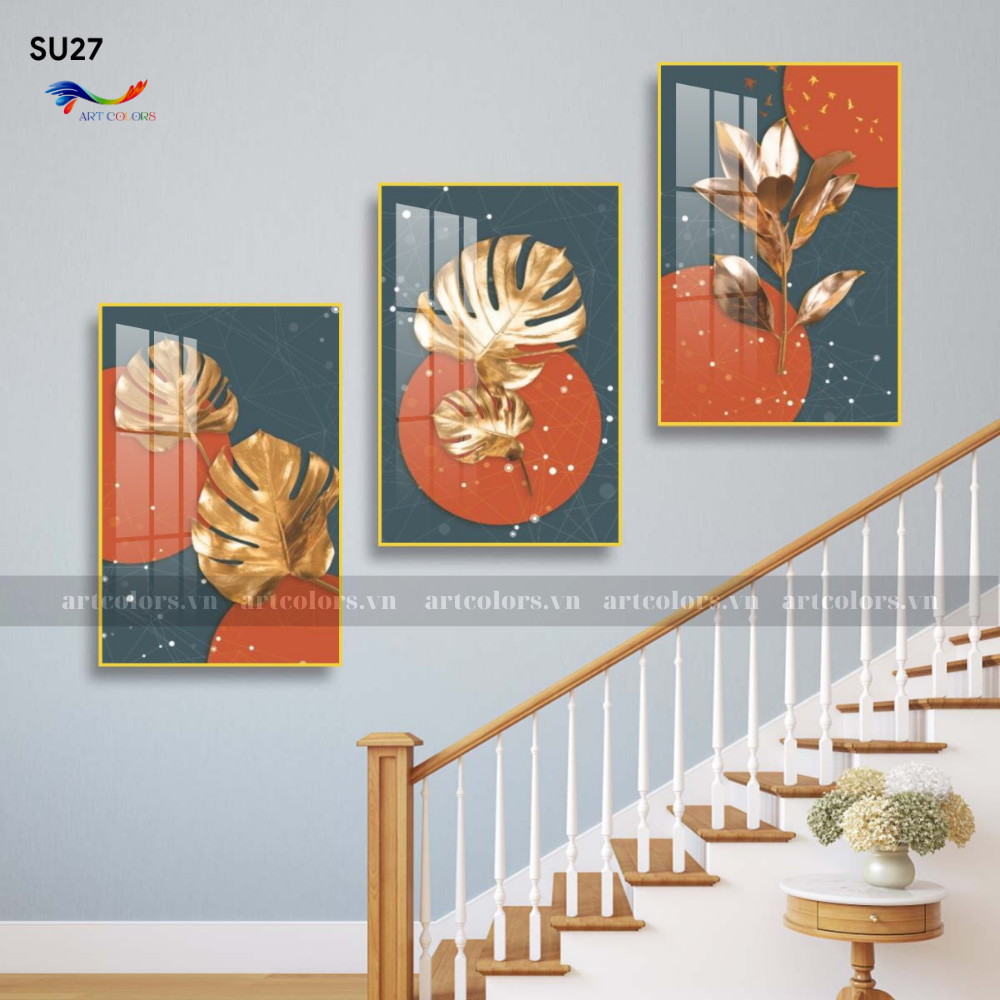 Tranh Tráng Gương Trang Trí Cầu Thang - CT20