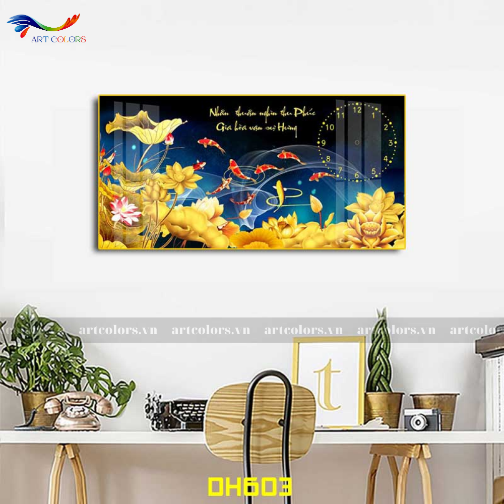 Tranh Tráng Gương Đồng Hồ - DH29
