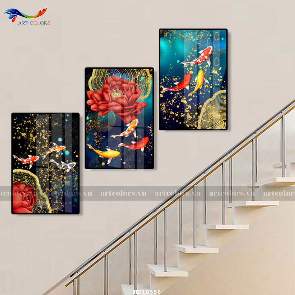 Tranh Tráng Gương Cửu Ngư Quần Hội - CN31