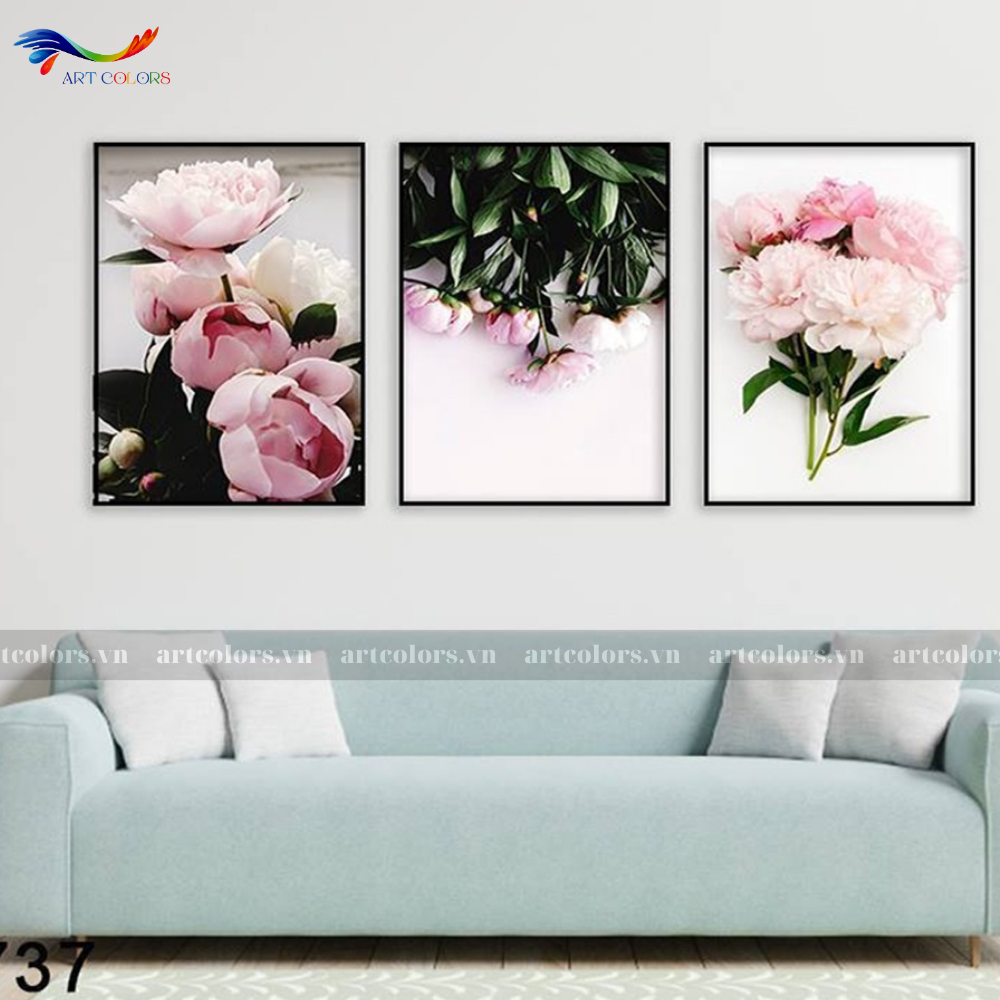 Tranh Tráng Gương Chủ Đề Hoa - H42