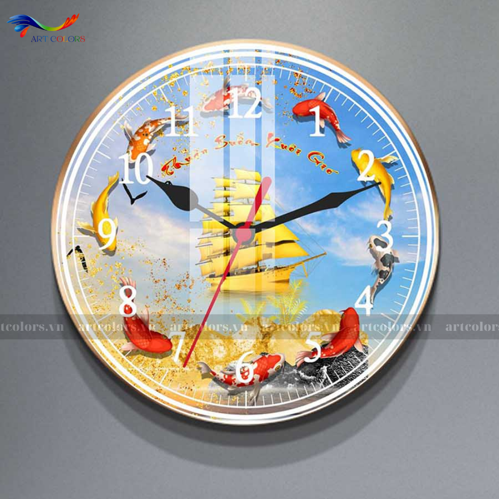 Tranh Tráng Gương Đồng Hồ - DH16