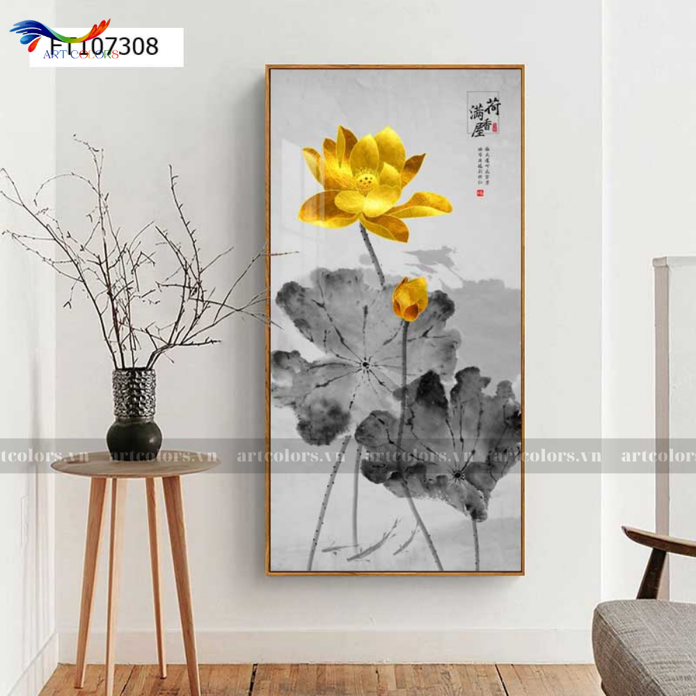 Tranh Tráng Gương Hoa Sen - HS26