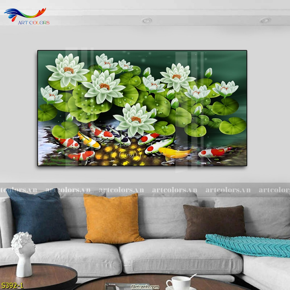 Tranh Tráng Gương Cửu Ngư Quần Hội - CN27