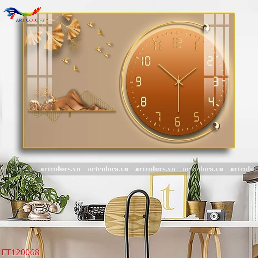 Tranh Tráng Gương Đồng Hồ - DH32