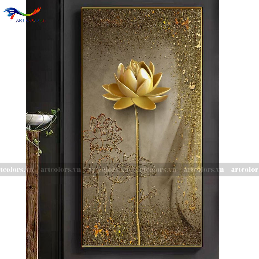 Tranh Tráng Gương Hoa Sen - HS23