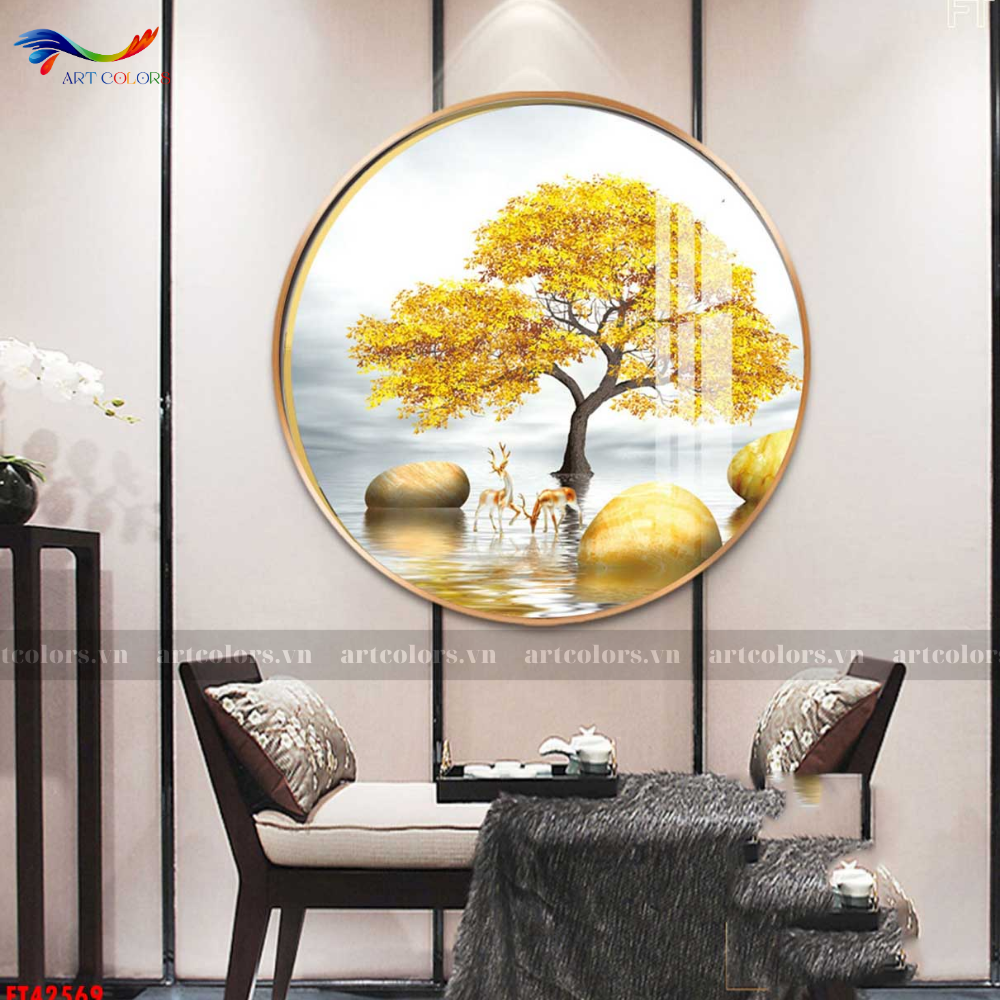 Tranh Tráng Gương Tranh Tròn - TR47
