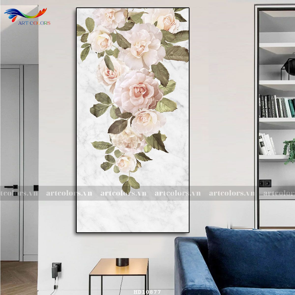 Tranh Tráng Gương Chủ Đề Hoa - H44
