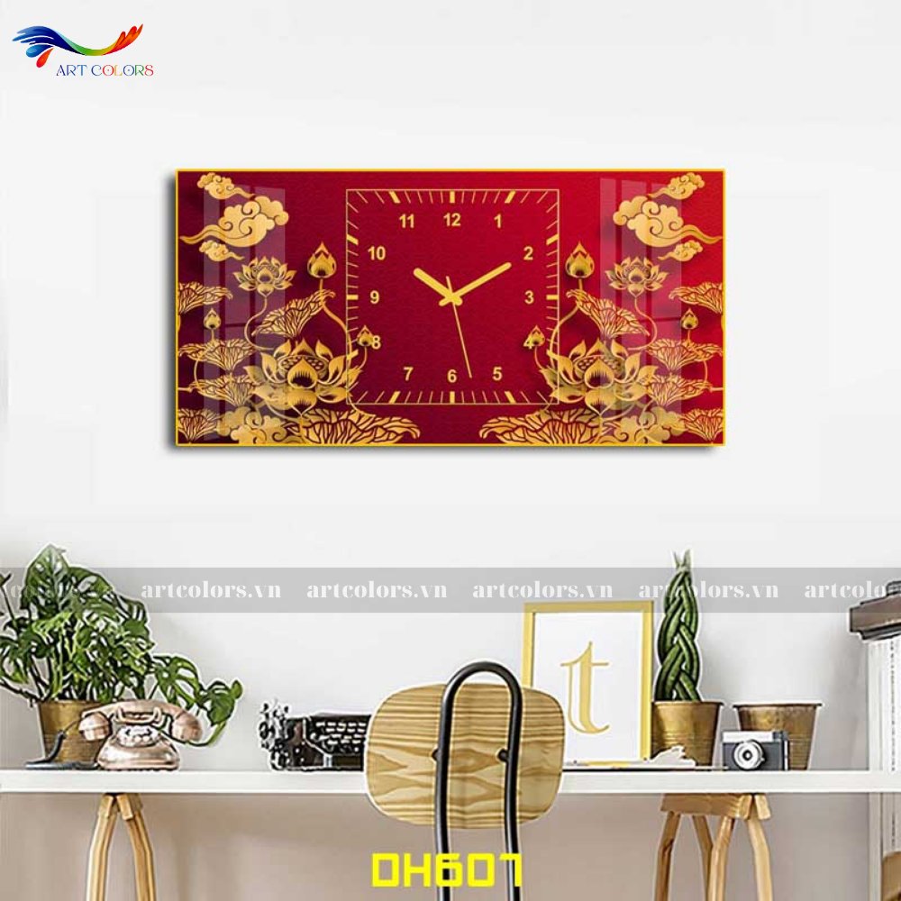 Tranh Tráng Gương Đồng Hồ - DH28