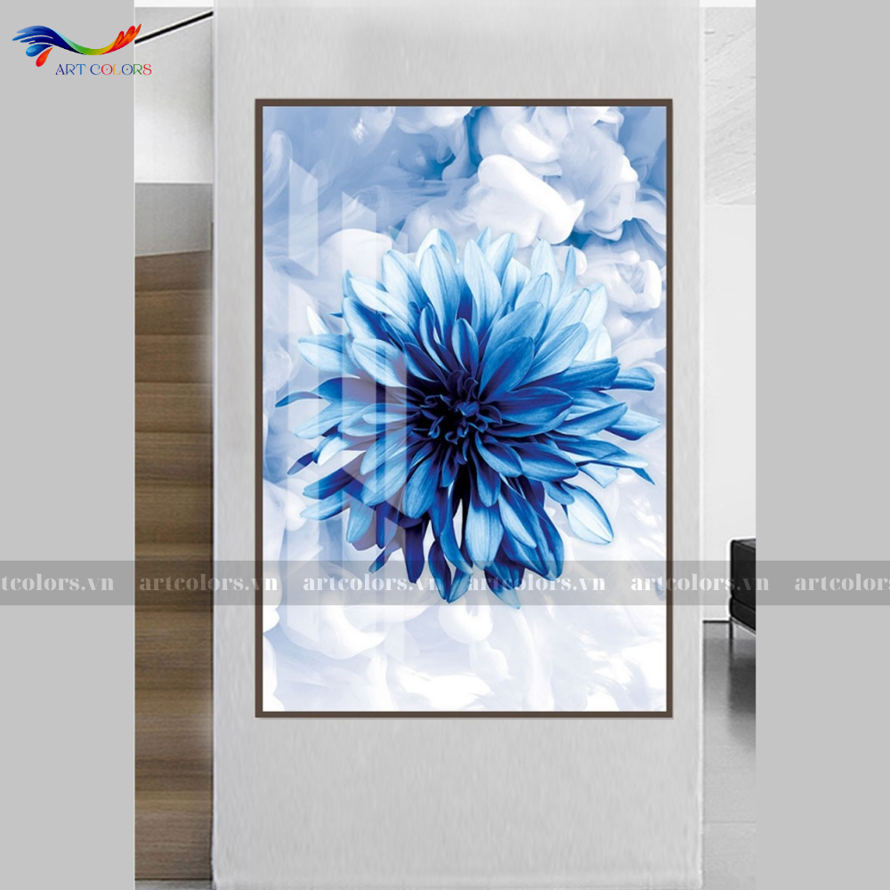 Tranh Tráng Gương Chủ Đề Hoa - H56