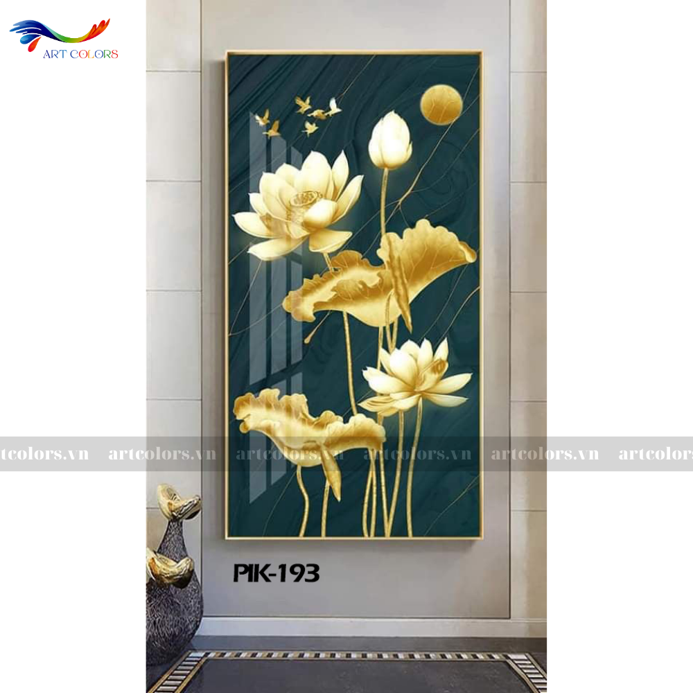 Tranh Tráng Gương Hoa Sen - HS18