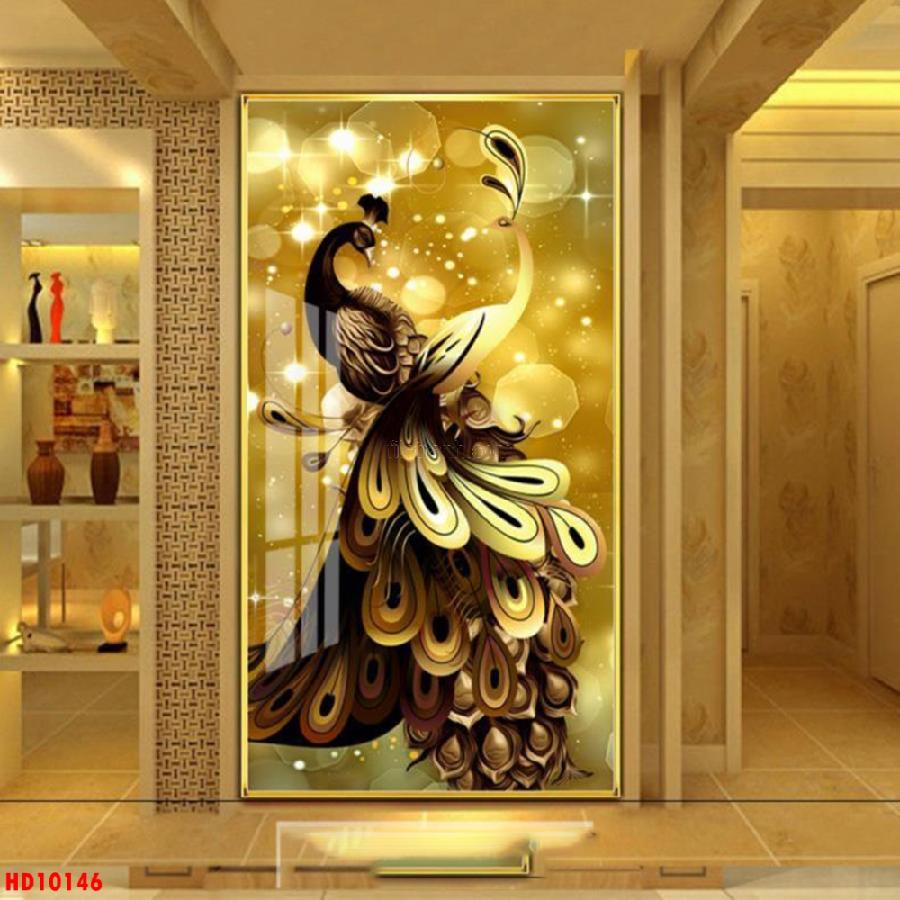 Tranh Tráng Gương Khổng Tước - KT18