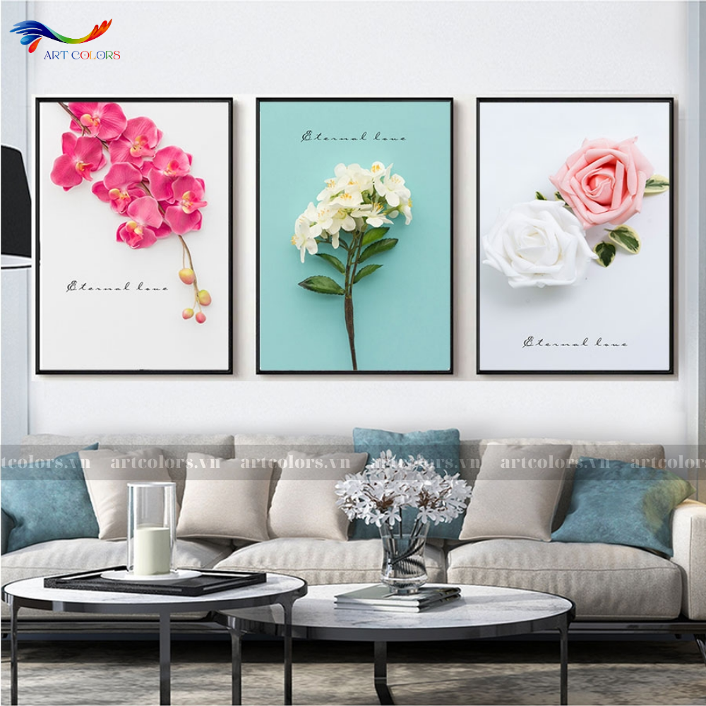 Tranh Tráng Gương Chủ Đề Hoa - H43