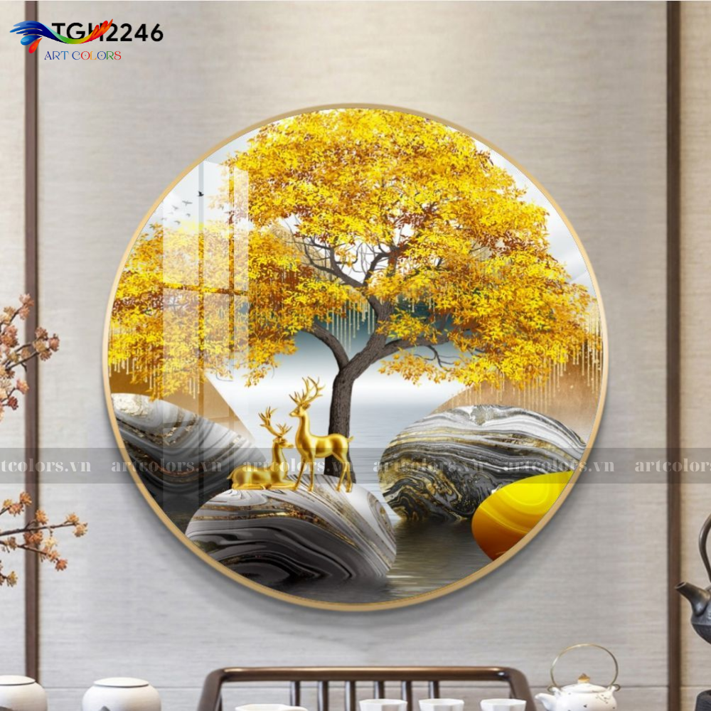 Tranh Tráng Gương Tranh Tròn - TR24
