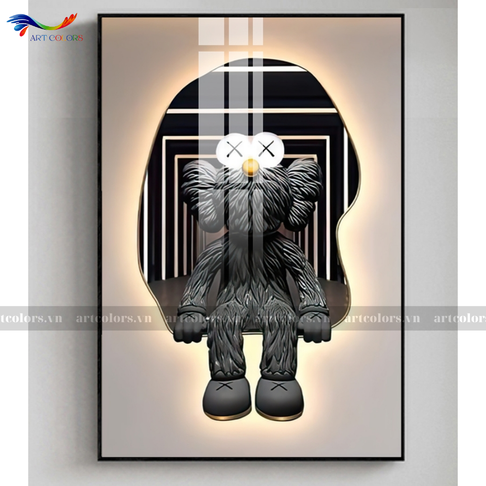 Tranh Tráng Gương Gấu BearBrick - BB37