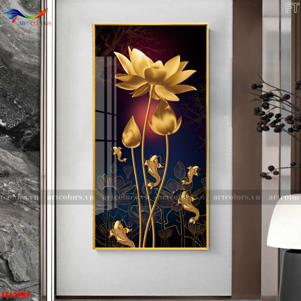 Tranh Tráng Gương Hoa Sen - HS28