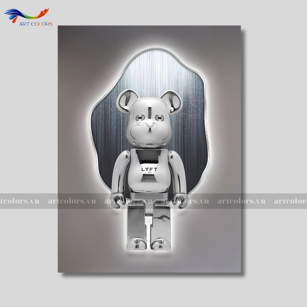 Tranh Tráng Gương Gấu BearBrick - BB28