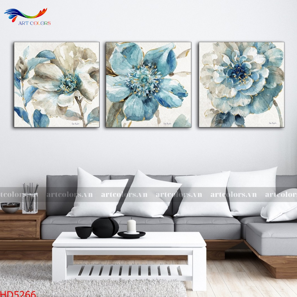 Tranh Tráng Gương Chủ Đề Hoa - H66